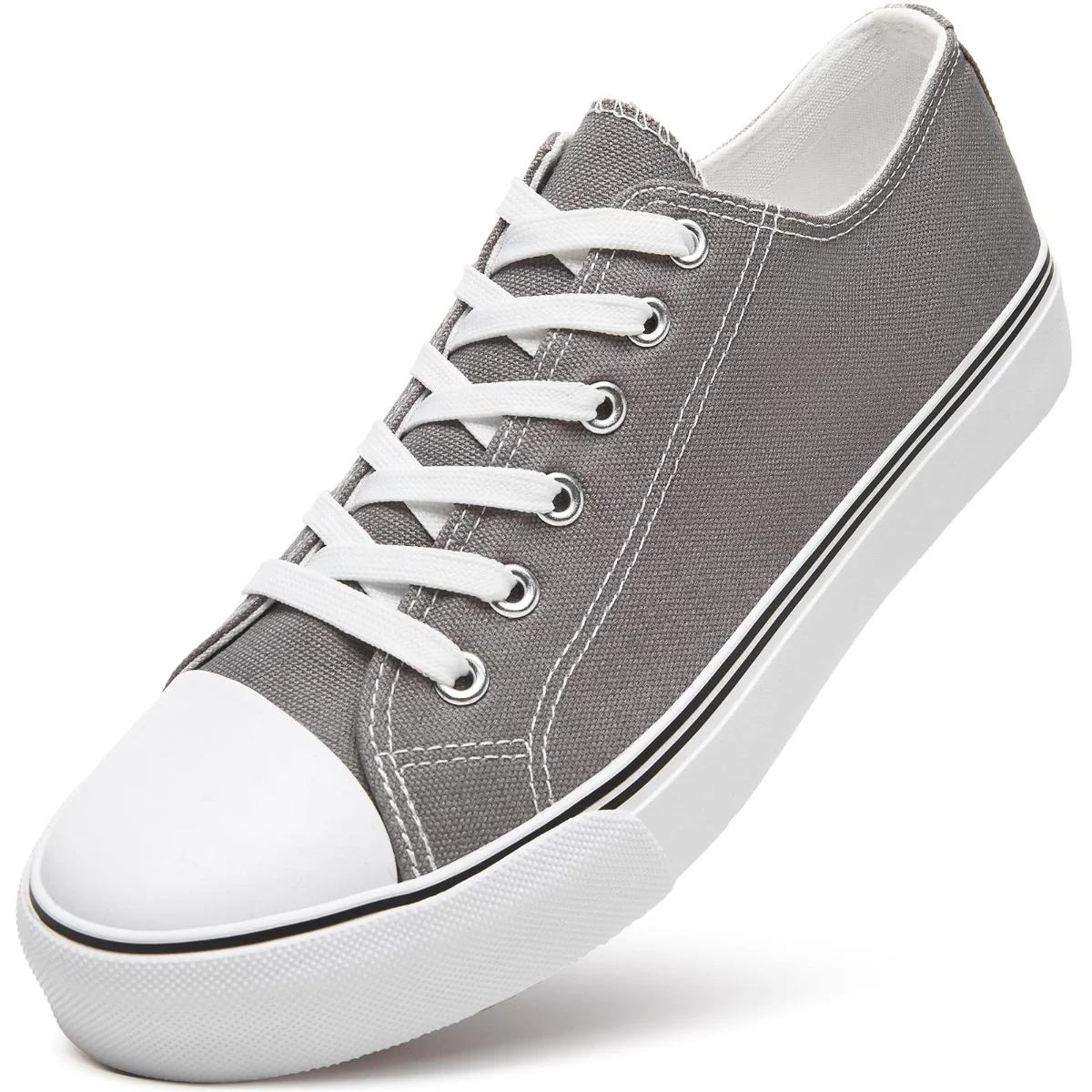 ZGR Men's Classic Low Top Canvas Sneaker in Gray