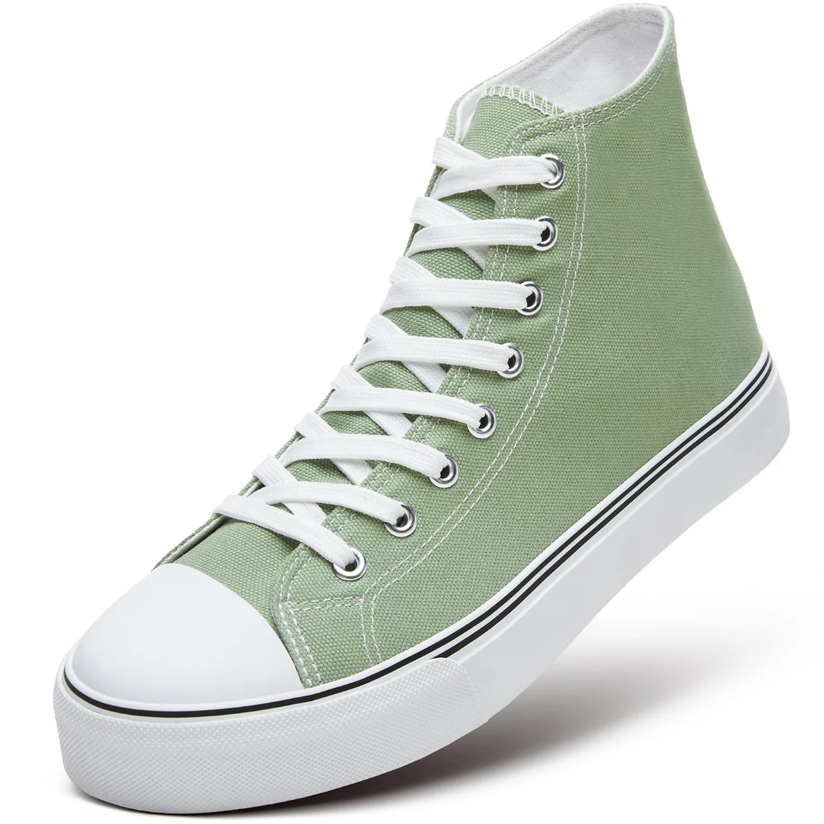 ZGR Men's High Top Canvas Sneaker in Mint Green