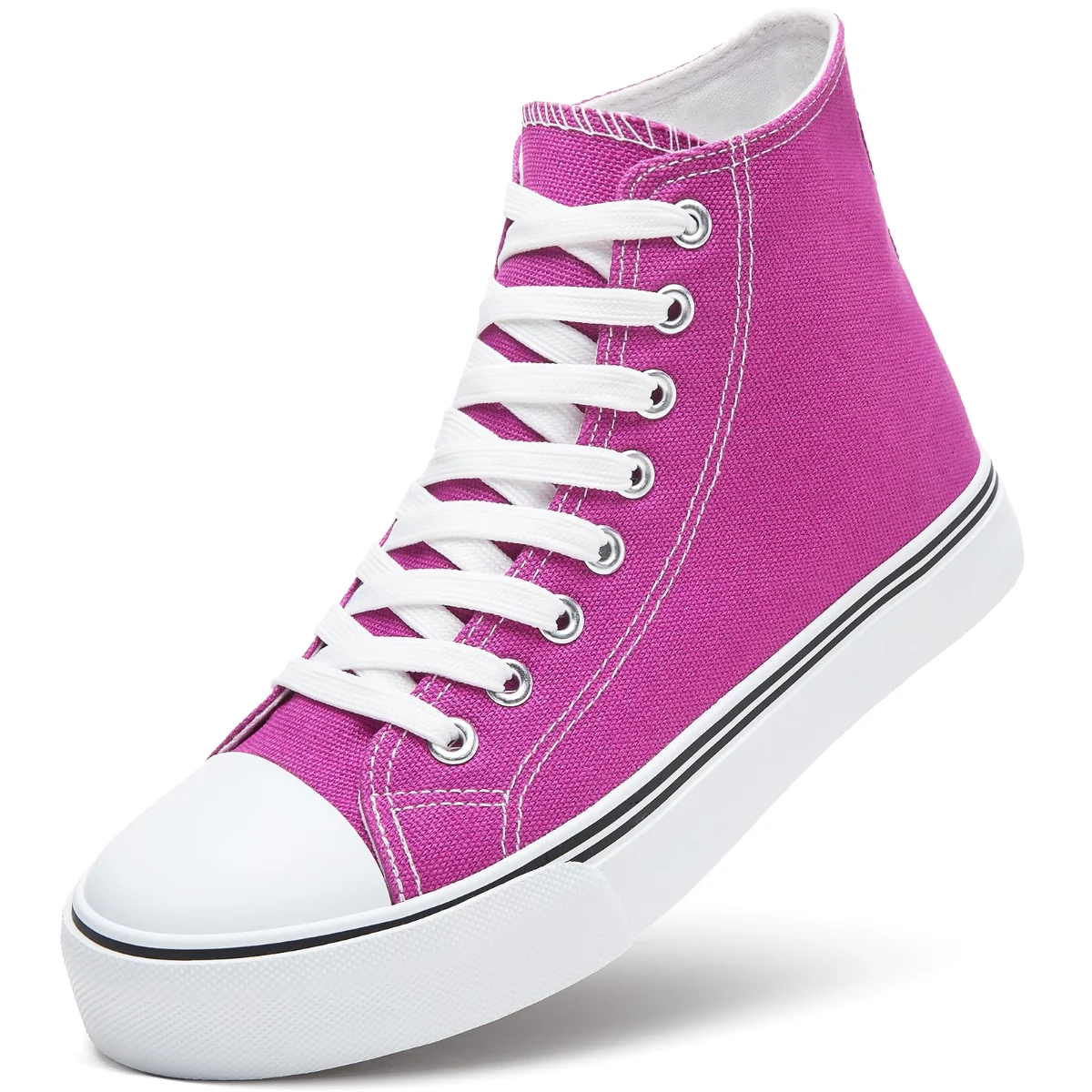 ZGR Padded Toe High Top Canvas Sneaker in Light Purple